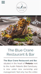 Mobile Screenshot of bluecranerestaurant.co.za